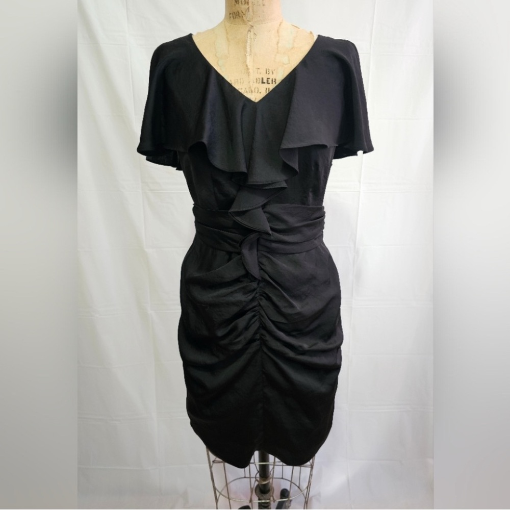 Miss Sixty black ruffle dress, size 6